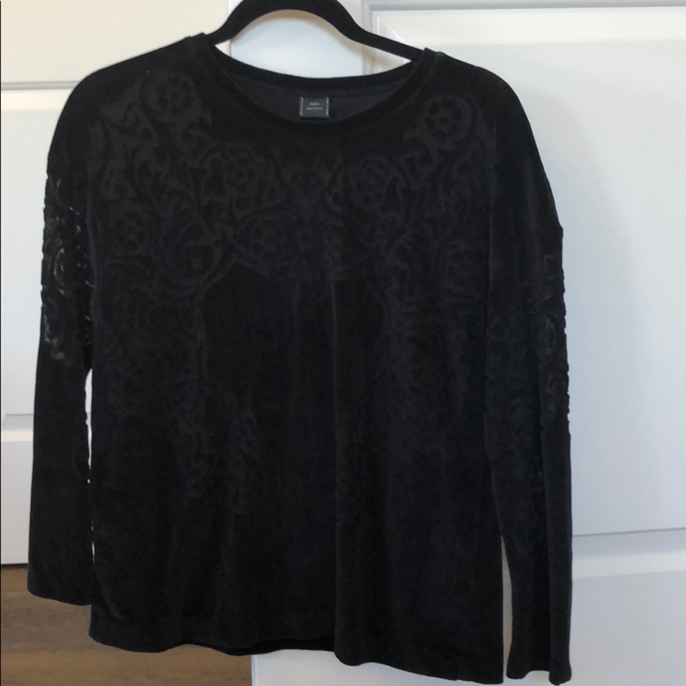 Zara velvet top